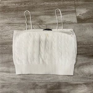 Brandy Melville White Cable Knit Camisole
